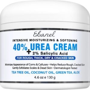 Ebanel Urea Cream  Foot Cream for Dry Cracked Heels Feet Knees Elbows Hands, Foot Dead Skin Cuticle
